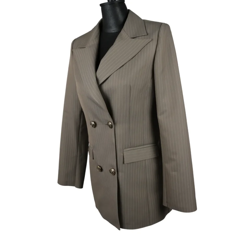 کت شلوار زنانه راه راه فارل کد: FC529 - Image 2