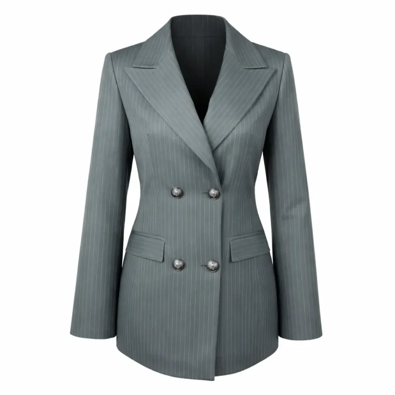 کت شلوار زنانه راه راه فارل کد: FC529