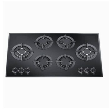 اجاق گاز رو میزی شش شعله شیشه دو پلوپز TURBO هومان