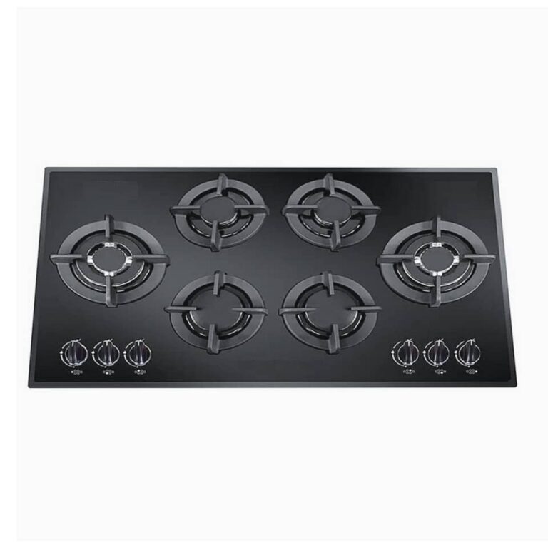 اجاق گاز رو میزی شش شعله شیشه دو پلوپز TURBO هومان