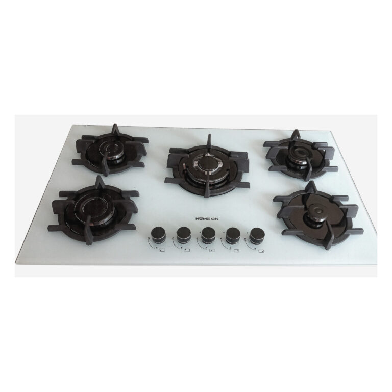 اجاق گاز رو میزی پنج شعله شیشه سفید SELIN هومان