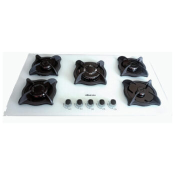 اجاق گاز رومیزی پنج شعله شیشه سفید SARA هومان