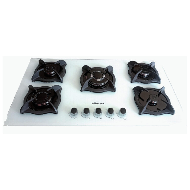 اجاق گاز رومیزی پنج شعله شیشه سفید SARA هومان