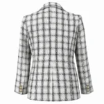 کت شانل چهارخانه زنانه یقه انگلیسی فارل کد FSH34